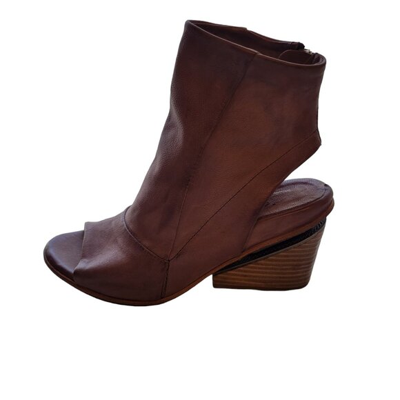 A.S.98 Mauve Open Toe Booties Size 37 - Picture 6 of 10